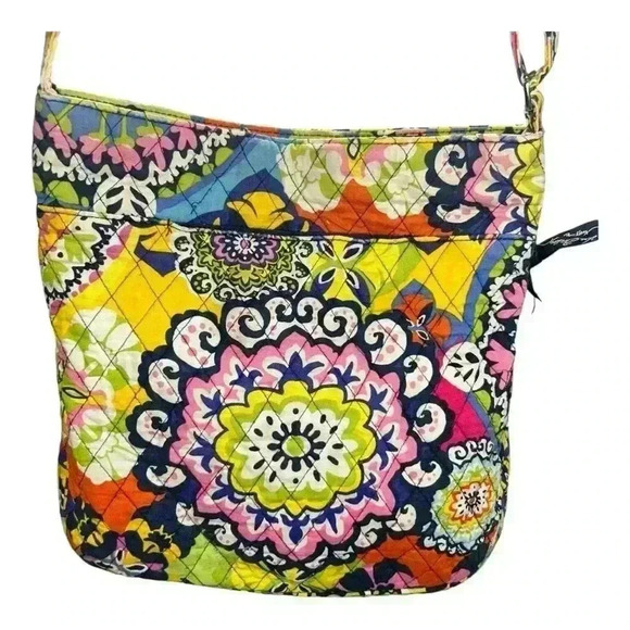 Vera Bradley Multicolored Crossbody Bag with sizzler and adjustable strap. - Picture 2 of 12
